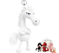 Heyhaho 2026 Year of The Horse Lucky Mascot, Soft Horse Keychain Ornament for New Year Good Luck Gift (White)