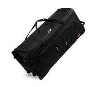 HEYO Reisetasche mit Rollen Groß XXL Trolley Schwarz, 100x39x41 cm | robuste Rolltasche, Weichgepäck ideal für Reisen Teleskopgriff