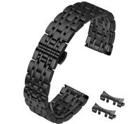 HEYOZURY Edelstahl Uhrenarmbänder Metall uhrarmband mit Geraden und Gebogenen Ende 12mm 14mm 16mm 18mm 19mm 20mm 21mm 22mm Metal Ersatzband Armbänder Edelstahlarmband für Uhr für Herren/Damen