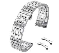 HEYOZURY Edelstahl Uhrenarmbänder Metall uhrarmband mit Geraden und Gebogenen Ende 12mm 14mm 16mm 18mm 19mm 20mm 21mm 22mm Metal Ersatzband Armbänder Edelstahlarmband für Uhr für Herren/Damen