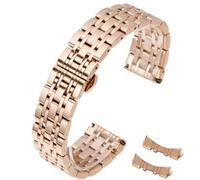 HEYOZURY Edelstahl Uhrenarmbänder Metall uhrarmband mit Geraden und Gebogenen Ende 12mm 14mm 16mm 18mm 19mm 20mm 21mm 22mm Metal Ersatzband Armbänder Edelstahlarmband für Uhr für Herren/Damen