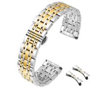 HEYOZURY Edelstahl Uhrenarmbänder Metall uhrarmband mit Geraden und Gebogenen Ende 12mm 14mm 16mm 18mm 19mm 20mm 21mm 22mm Metal Ersatzband Armbänder Edelstahlarmband für Uhr für Herren/Damen