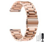 HEYOZURY Edelstahl Uhrenarmband aus Metall Schnellverschluss 16mm 18mm 20mm 22mm 24mm Gebürstetem Massivem Edelstahl Ersatzband für Uhr Damen und Smartwatches Metallarmband,Schwarz, Silber, Gold