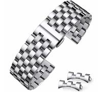 HEYOZURY Edelstahlarmband für Uhr,Metall Uhrenarmbänder Geeignet Ersatzband Armbänder für Damen&Herren,12mm 14mm 16mm 18mm 19mm 20mm 21mm 22mm 24mm Edelstahl Uhrenarmbänder