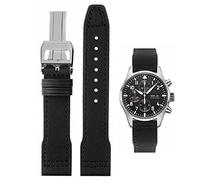 HEYOZURY Uhrenarmband für IWC Uhr Nylon Canvas Armband 20mm 21mm 22mm Ersatzband aus Echtem Ersatz Armband Faltschnalle Strap Original for Für IWC Pilot Portugal Serie für Männer