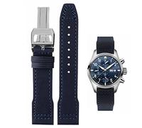 HEYOZURY Uhrenarmband für IWC Uhr Nylon Canvas Armband 20mm 21mm 22mm Ersatzband aus Echtem Ersatz Armband Faltschnalle Strap Original for Für IWC Pilot Portugal Serie für Männer