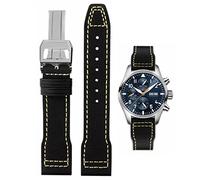 HEYOZURY Uhrenarmband für IWC Uhr Nylon Canvas Armband 20mm 21mm 22mm Ersatzband aus Echtem Ersatz Armband Faltschnalle Strap Original for Für IWC Pilot Portugal Serie für Männer