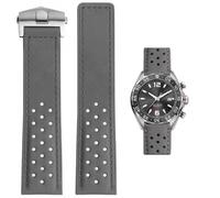 HEYOZURY Uhrenarmband für Tag Heuer 22mm,Leder Butterfly-Schnalle Perforiertes Rennarmband Aquaracer Serie Monaco Serie Ersatz Armband Original Armband for Tag Heuer