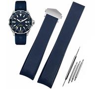HEYOZURY Uhrenarmband für Tag Heuer 22mm Silikon Faltschnalle armband Aquaracer Serie Monaco Serie Ersatz Armband Original Armband Uhrenarmband for Tag Heuer