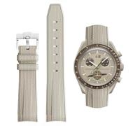 HEYOZURY Uhrenarmbandfür 20mm Omega x Swatch MoonSwatch Rolex Watch Silikon Männer mit Edelstahl Faltschließe Ersatz Armband Original Armband Omega x Swatch MoonSwatch Speedmaster