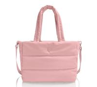 HEYS Reisetasche Schultertasche mit Laptopfach The Puffer Travel Tote Rose rosa