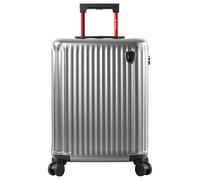 Hartschalen-Trolley HEYS "Smart Luggage silber, 53 cm" Gr. B/H/T: 39 cm x 53 cm x 23 cm 42 l, silberfarben (silber) Koffer Handgepäck-Koffer vollständig venetztes High-End-Gepäck mit App-Funktion (95113625-0)