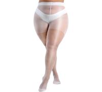 HeyUU Strumpfhosen damen grosse grössen 20Den Elastisch Curvy Strumpfhosen Weiß 4XL