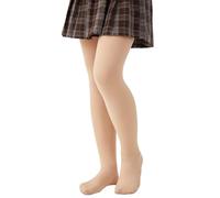 HeyUU Thermo Strumpfhose Mädchen Gefütterte Leggings Kinder Ballettstrumpfhose Winter Warm Thermal Tights Hautfarbe 6-8 Jahre