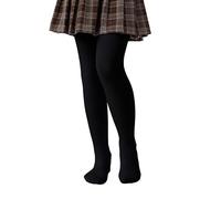 HeyUU Thermo Strumpfhose Mädchen Gefütterte Leggings Kinder Ballettstrumpfhose Winter Warm Thermal Tights Schwarz 6-8 Jahre