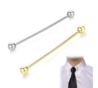 Hezhou Krawattennadel Metall Krawattenklammer Herren Kragen Pin Krawatte Clip Bar Kette Hemd Kragen Pin Anzug Brosche Revers Pin für Hemd Herren Zubehör Kostüm Kleidung (F)