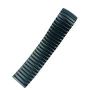 HFBZVAFC Edelstahl-Elastikband 20/22 mm, polierte Oberfläche, Sandoberfläche, universelles Gummiband(Matte Black,20mm)