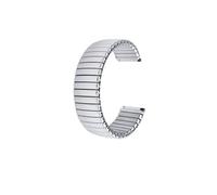 HFBZVAFC Elastisches Uhrenarmband aus Metall, 14 mm, 16 mm, 18 mm, 20 mm, 22 mm, Edelstahl, Uhrenzubehör, Herren/Damen, Universal-Armband(Silver - Glossy,22mm)