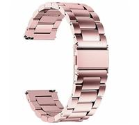 HFBZVAFC Metall-Edelstahlarmband, goldfarben, silberfarben, 18/20/22 mm, Schnellverschluss-Ersatzarmband, doppelter Faltbarer Sicherheitsverschluss(Rose Gold,22mm)