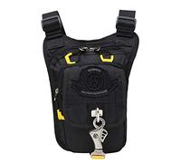 HFGDRH Motorrad Oberschenkeltasche, Herren Nylon Drop Beintasche Taille Hosentasche Gürtel Hüfte Reise Motorrad Fahrrad Oberschenkeltasche Geldbörse Umhängetasche Umhängetasche(Black)