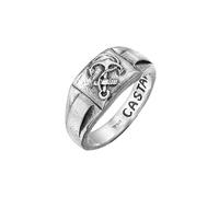 HG HAZE & GLORY Ring Herren 925 Silber Schmuck Männer | Silberring oxidiert Siegelring Anker Castaway