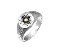 HG HAZE & GLORY Ring Herren aus 925 Sterling Silber, Schmuck Männer, Silberring oxidiert, Sonne, Sun Lover