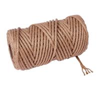 HGDNNDEOP Naturjuteschnur, Juteschnur for Bastelarbeiten, Gartenarbeit, Geschenkverpackungen und Bündelung, braun, 6 mm/8 mm x 100 m, 3er-Pack(8mmx100m(328ft))