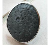 HGJH Verstellbare Ringe für Frauen, einfache Mode Silber Cabochon unregelmäßig verstellbare Ringe Vulkan offene Ringe Reiki Edelsteine Schmuck für Frauen Mädchen Hochzeit Schmuck Geschenk