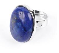 HGJH Verstellbarer Ring, Vintage Naturstein Lapislazuli Offene Ringe Für Frauen Klassische Ringe Für Damenhochzeitsgeschenke Einstellbar