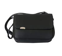 HGL Damen Überschlagtasche schwarz Echt-Leder Rindleder Schultertasche 19449