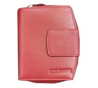 HGL - HGL Damenbörse m. RV und RFID echt Rindleder rot Rot