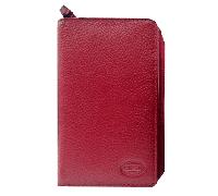 HGL - HGL Damenbörse mit Reißverschluss. RFID-Schutz echt Leder rot Rot