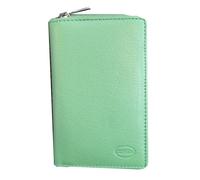 HGL - HGL Damenbörse mit Reißverschluss. RFID-Schutz echt Leder salbei Grün