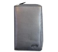 HGL - HGL Damenbörse mit Reißverschluss. RFID-Schutz echt Leder schwarz Schwarz