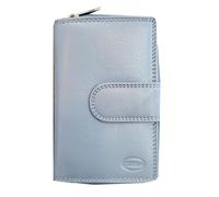 HGL - HGL Damenbörse mit Riegel und RV. RFID-Schutz echt Leder hellblau Blau