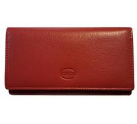 HGL - HGL Damenlangbörse mit Überschlag RFID-Schutz echt Leder rot Rot