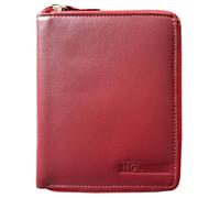 HGL - HGL Kombibörse mit Reißverschluss RFID-Schutz echt Leder rot Rot