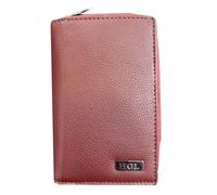 HGL - HGL Reißverschlussbörse groß, RFID-Schutz echt Leder bordeaux Rot