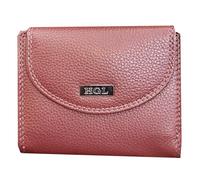 HGL - HGL Reißverschlussbörse mit Überschlag, RFID-Schutz echt Leder bordeaux Rot