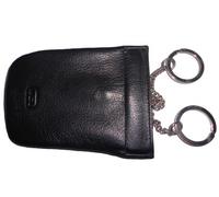 HGL - HGL Schlüsseletui mit Spange echt Leder schwarz Schwarz