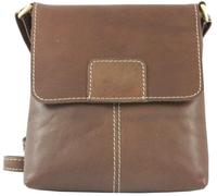 HGL - HGL Schultertasche mit Überschlag S echt Leder braun Braun