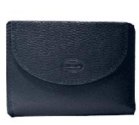 HGL - HGL Überschlagbörse mit Reißverschluss. RFID-Schutz echt Leder schwarz Schwarz