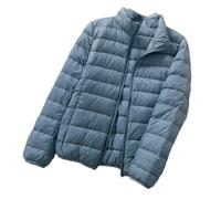 Hgvcfcv 12 Farben Frühling Winter Damen Mantel Koreanisch Casual Leichte Puffer Jacke Weiblich Kurze Parkerjacke Daunenjacke Damen, grau, 50