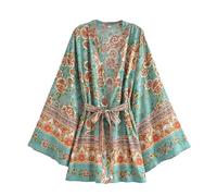 Hgvcfcv Boho Sommer Strand Abdeckung Ups Capes Mujer Floral Bedruckte Roben Kimono Weibliche Casual Streetwear Böhmischen Kimono Frauen