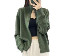 Hgvcfcv Herbst Und Winter Wolle Strickjacke Pullover Damen Rollkragen Langarm Top Damen Gestrickte Schwarze Jacke