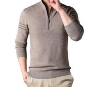 Hgvcfcv Herren-Wolle, Weich, Bequem, Reißverschluss-Design, Pullover Für Herren, Herbst, Winter, Warm