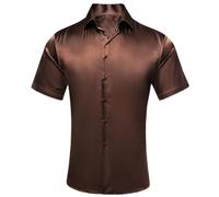 Hgvcfcv Kurzärmeliges Herrenhemd, Seide, Frühling, Sommer, Hemd, Bluse für Herren, Business, Hochzeit, Tech, Golf, Poloshirt, 98, M