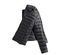 Hgvcfcv Leichte Daunenjacken für Damen, Daunenmantel, kurz, schwarz, Herbst, langärmelig, Daunenjacke für Damen, Schwarz , 36