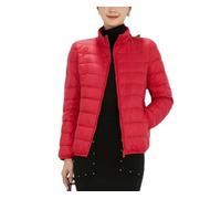 Hgvcfcv Pufferjacke für Damen, 12 Farben, Frühling, Winter, modisch, Stehkragen, ultraleicht, verstaubar, Daunen, leger, rot, 46