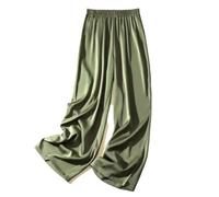 Hgvcfcv Seidenhose für Damen, weites Bein, volle Länge, En8, M